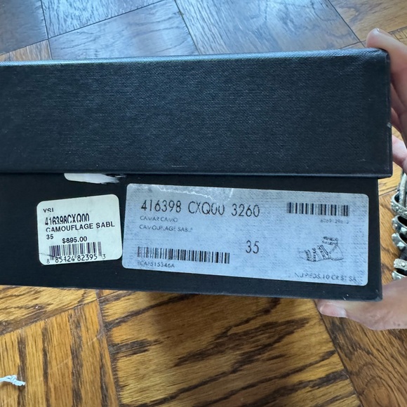 Yves Saint Laurent studded suede gladiator sandals, camo, size 5 - Picture 10 of 10